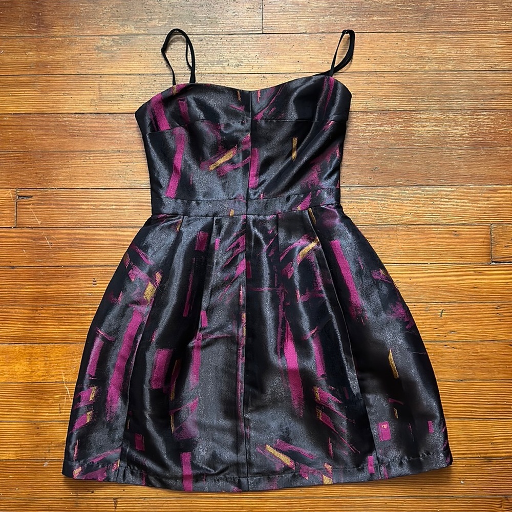Deep purple pink strapless dress S